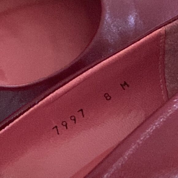 NWOT Etienne Aigner Leather Pumps Made in Spain Burgundy Red Vintage - Picture 14 of 14